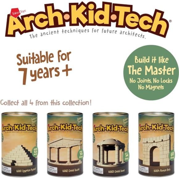 Ancient Greek Facade Stem Toys Stackable Building Blocks for Kid, 55 Pcs - Picture 2 of 6